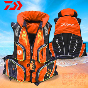 2022 Fishing Life Jacket Caution Reflected Light Life Jacket DAWA Outdoors Vest Multi-pocket High Buoyancy 120 kg Life vest