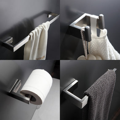 304 Stainless Steel Bathroom Accessories Set - Paruse