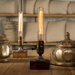 Loft Vintage E27 Holder Edison Bulb Table Lamp. - Paruse