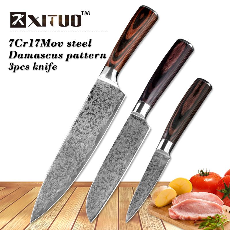 Japanese Damascus steel Chef Knife Set
