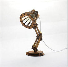 Wooden Vintage Adjustable Desk Lamp. - Paruse