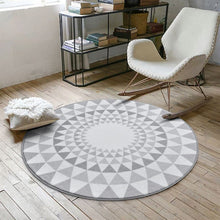 Nordic Gray Series Round Carpets For Living Room - Paruse