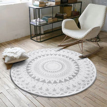 Nordic Gray Series Round Carpets For Living Room - Paruse