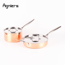 Agniers 4pcs copper cookware set.