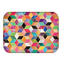 Geometric Pattern Anti-Slip Suede Carpet Door Mat - Paruse