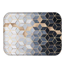 Geometric Pattern Anti-Slip Suede Carpet Door Mat - Paruse