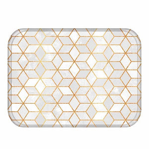 Geometric Pattern Anti-Slip Suede Carpet Door Mat - Paruse