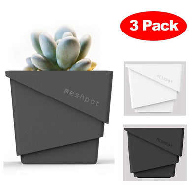 Meshpot 3-Pack Succulents Plastic Flower Pot Planter - Paruse