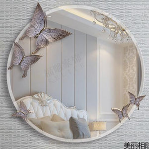 Acrylic Round Wall Mirror for Bathroom. - Paruse
