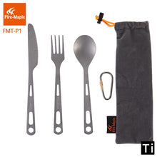 Fire Maple Outdoor Camping 3 pcs Titanium Cutlery set - Paruse