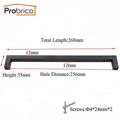 Probrico 10 PCS Black Cabinet Handle - Paruse