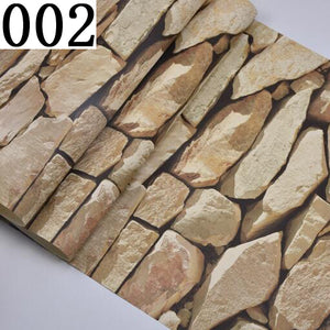Vintage 3D Brick Stone Wallpaper - Paruse