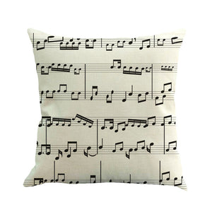 Gajjar Musical Note Painting Throw Pillow - Paruse
