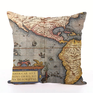 Europe Maps Series Style Printed Pillow Cover - Paruse
