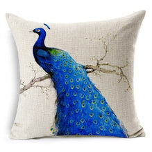 The Elegant Blue Peacock Blue And White Porcelain  Pillow - Paruse