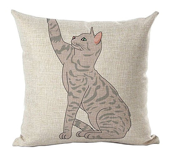 Cute Cat Posture Decorative Pillow Cover - Paruse