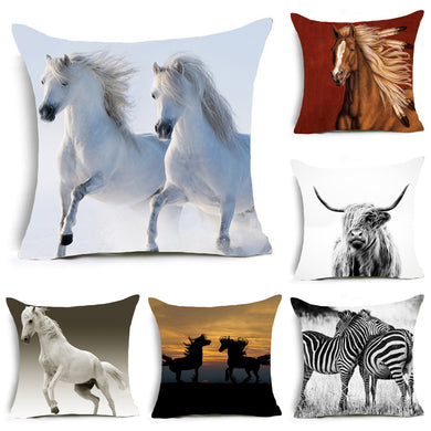 Wild Horse Photos Throw Pillow Cover. - Paruse