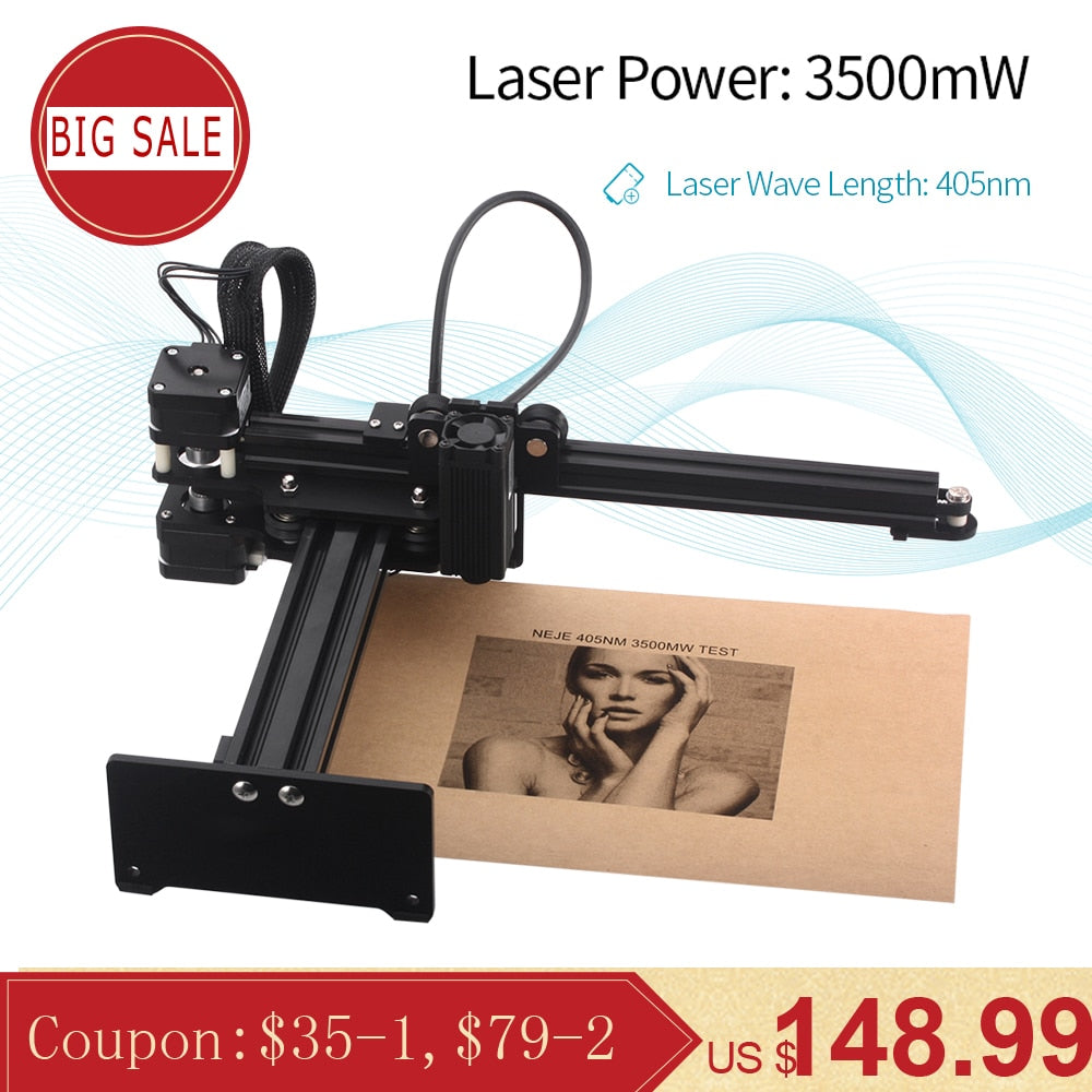 NEJE Master 3500mw 405nm Desktop CNC Laser Engraver